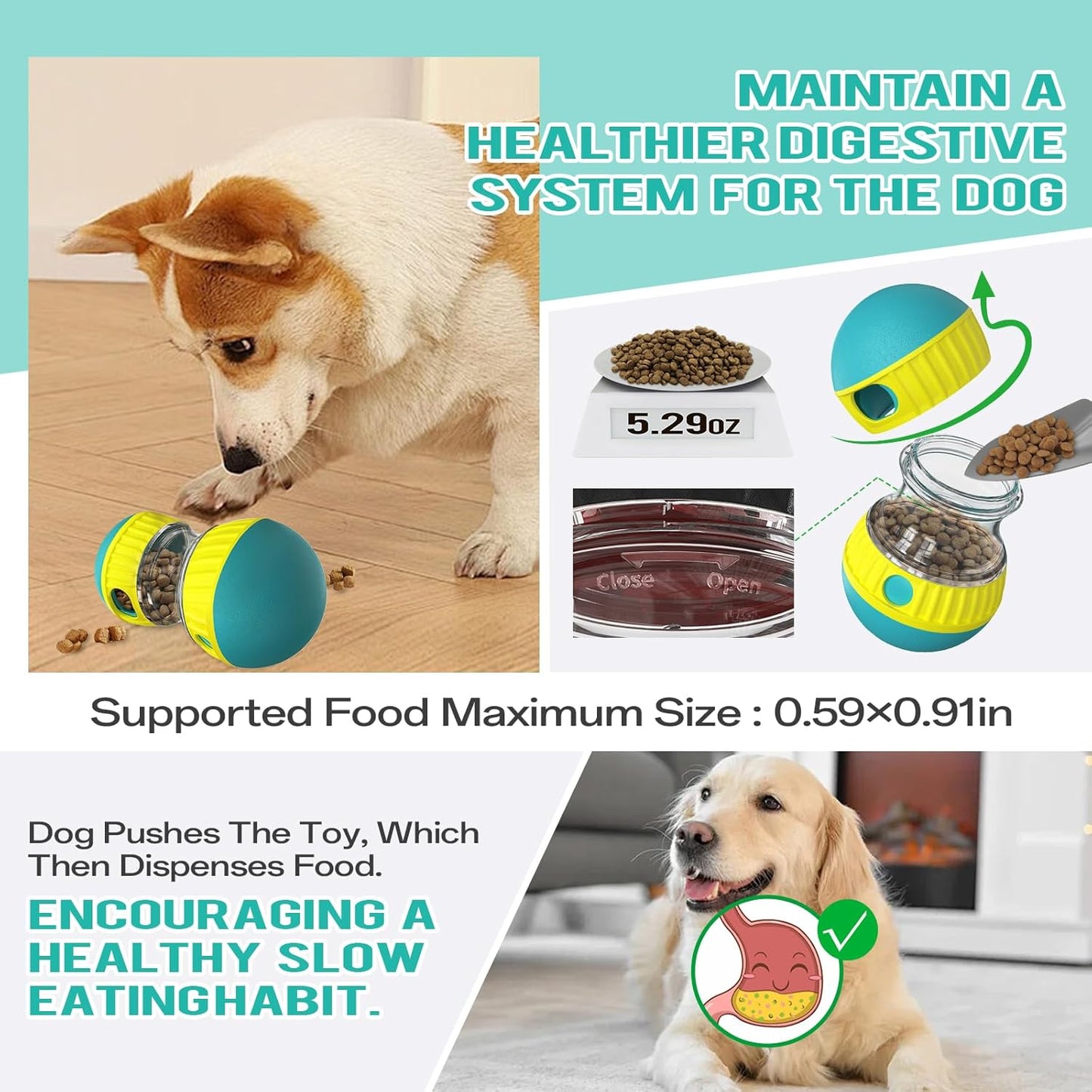 Köschner™ Interactive Slow Feeder Puzzle Ball for Dogs